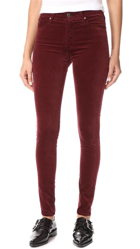 Velvet denim jeans 